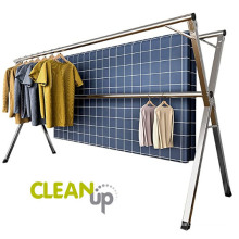 Stainless Steel Laundry Drying Rack Heavy Duty Collapsible Garment Rack for Indoor Outdoor